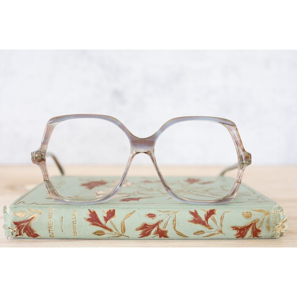 Vintage 1970s Eyeglasses Austria Size 54-14 NOS Retro Grandma Chic Multicolor